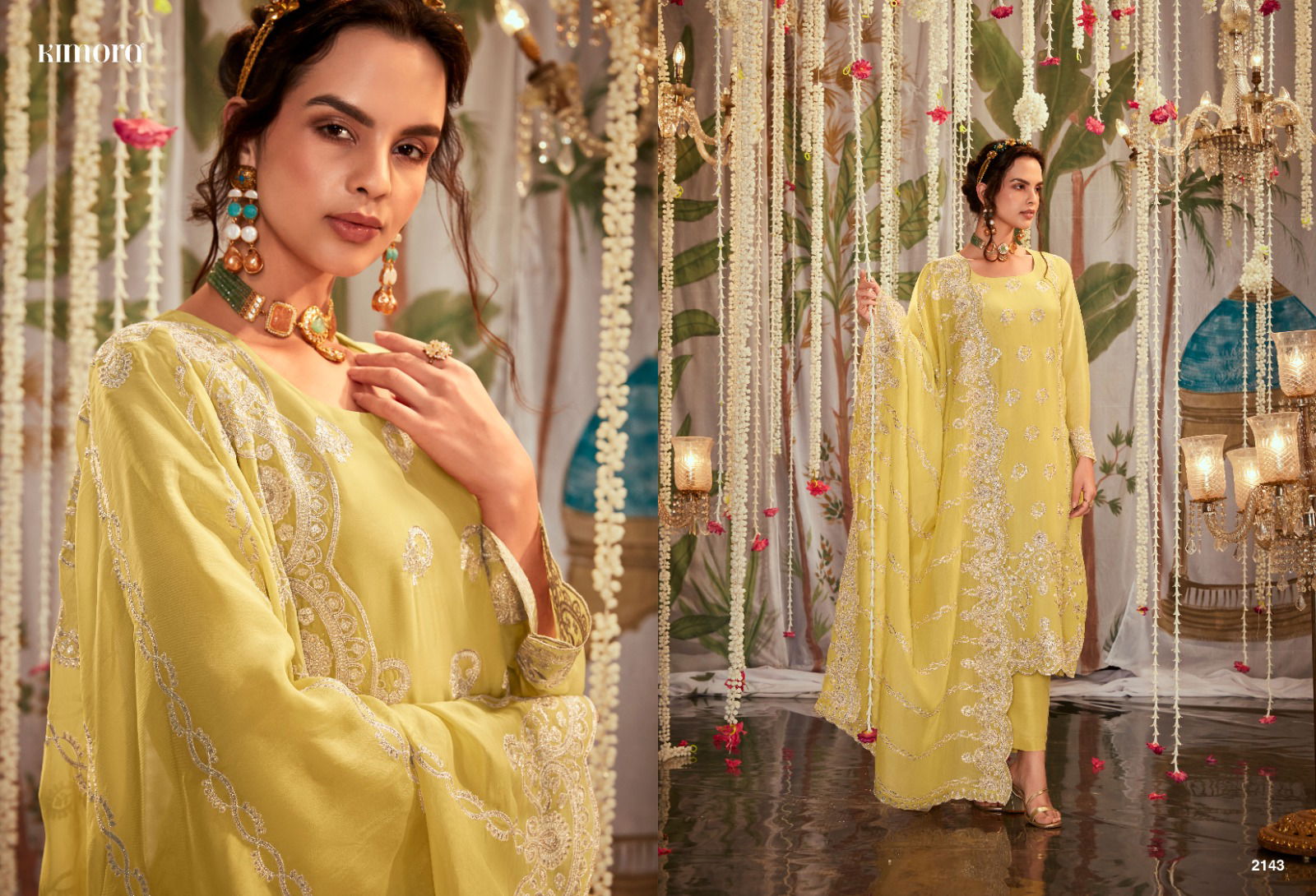 Itrh By Kimora Heer Pure Organza Embroidery Designer Salwar Suits Wholesale Price In Surat
